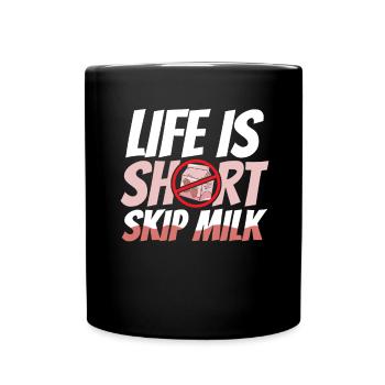 Lactose tolerant or lactose intolerant - Full Colour Mug - black - Front