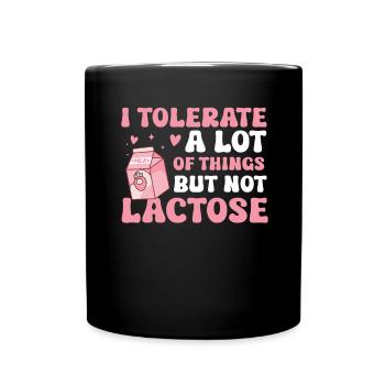 Tolérant au lactose ou intolérant au lactose - Mug uni - noir - Devant