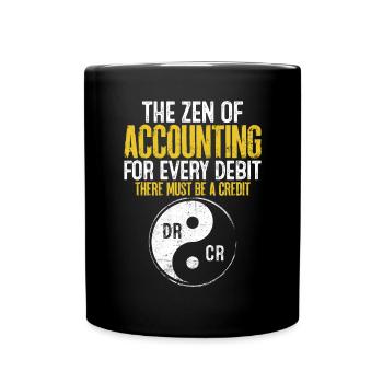 Le zen de la comptabilité Drôle CPA Financier - Mug uni - noir - Devant