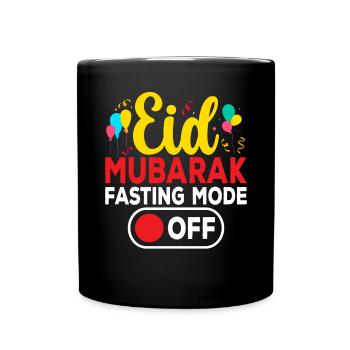 Aïd Moubarak Mode de jeûne Désactivé Drôle Islam Musulman - Mug uni - noir - Devant