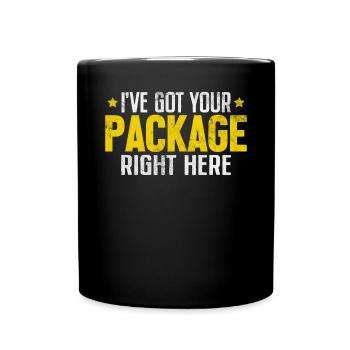 Funny Package Delivery Courier Delivery Driver - Full Colour Mug - black - Front