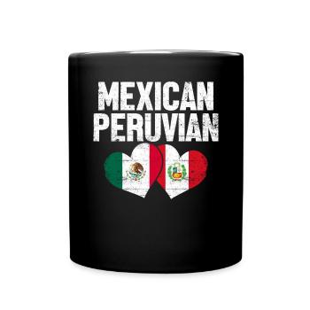 Mexicain Péruvien Moitié Mexicain Moitié Péruvien Mixte - Mug uni - noir - Devant