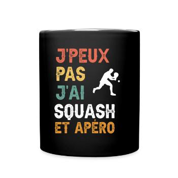 Ich kann keinen Kürbis und einen Vintage-Aperitif haben - Tasse einfarbig - Schwarz - Vorne