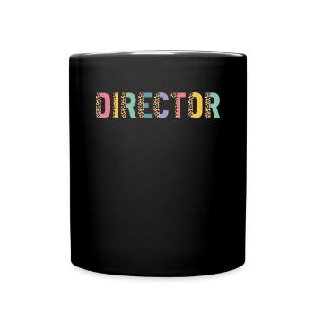 Director Funny Filmmaking Half Leopard - Full Colour Mug - black - Front