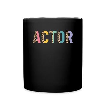 Actor Stage Performer Half Leopard Movie Actor - Full Colour Mug - black - Front