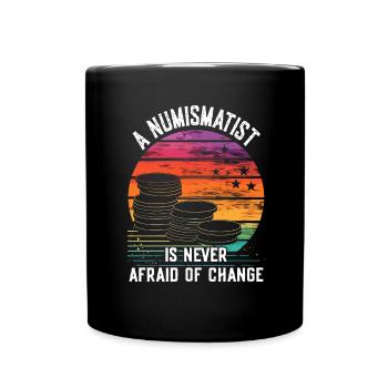 Coin Collector Definition Numismatics - Full Colour Mug - black - Front