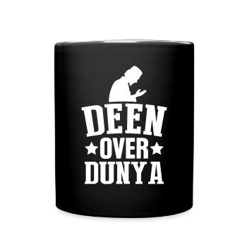 Deen über Dunya Muslimische Wertschätzung Sunnitischer Islam - Tasse einfarbig - Schwarz - Vorne