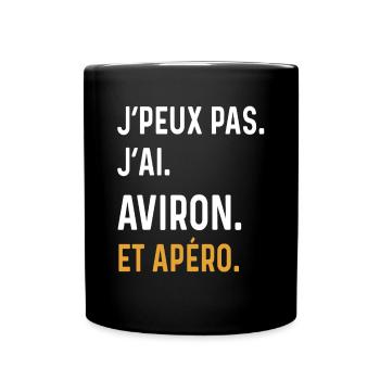 Ich kann nicht gerudert Aperitif Humor - Tasse einfarbig - Schwarz - Vorne