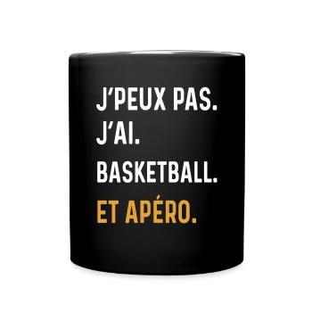 I can't I have basketball aperitif humor - Full Colour Mug - black - Front
