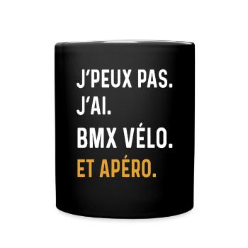 I can't I have bmxvélo aperitif humor - Full Colour Mug - black - Front