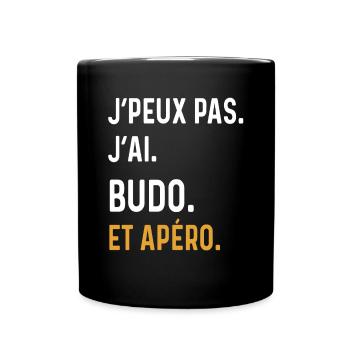 I can't I have Budo Aperitif Humor - Tasse einfarbig - Schwarz - Vorne