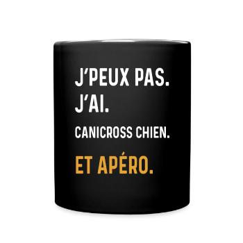 I canicross hund aperitif humor - Tasse einfarbig - Schwarz - Vorne