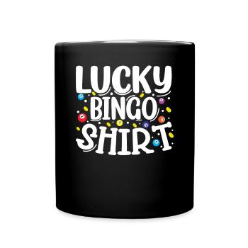Lucky Bingo Drôle de jeu Casino Holler Bingo - Mug uni - noir - Devant