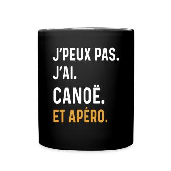 I can't I have canoe aperitif humor - Full Colour Mug - black - Front