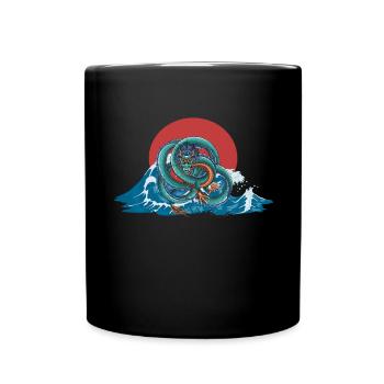 Japanese Dragon China Asia - Full Colour Mug - black - Front