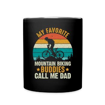 My Favorite Mountain Biking Buddies Funny - Full Colour Mug - black - Front