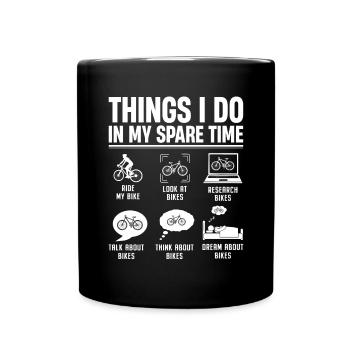 Ce que je fais pendant mon temps libre Drôle Offroad - Mug uni - noir - Devant