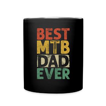 Best MTB Dad Ever Funny MTB Mountain Biker Dad - Full Colour Mug - black - Front