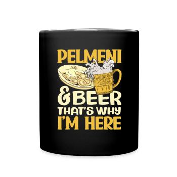 Pelmeni russes, quenelles russes - Mug uni - noir - Devant