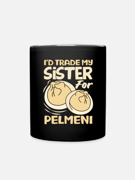 Russische Pelmeni Russische Knödel - Tasse einfarbig - Schwarz