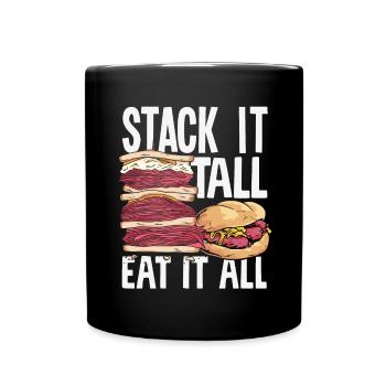 Sandwich Day Snack Celebration Sandwich - Full Colour Mug - black - Front