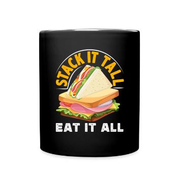 Sandwich Day Snack Celebration Sandwich - Full Colour Mug - black - Front