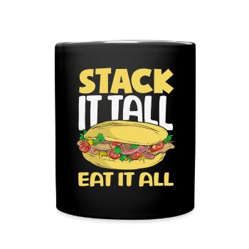 Sandwich Day Snack Celebration Sandwich - Full Colour Mug - black - Front