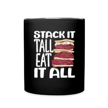 Sandwich Day Snack Celebration Sandwich - Full Colour Mug - black - Front