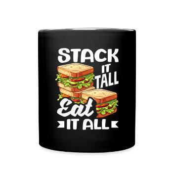 Sandwich Day Snack Celebration Sandwich - Full Colour Mug - black - Front