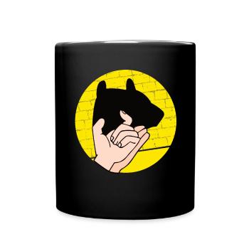 Handschattenpuppenspiel Puppen - Tasse einfarbig - Schwarz - Vorne