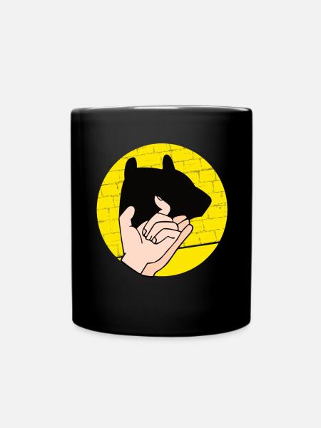 Handschattenpuppenspiel Puppen - Tasse einfarbig - Schwarz
