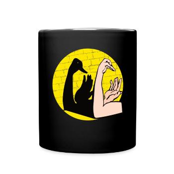 Handschattenpuppenspiel Puppen - Tasse einfarbig - Schwarz - Vorne