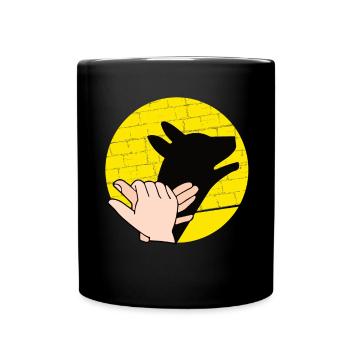 Handschattenpuppenspiel Puppen - Tasse einfarbig - Schwarz - Vorne