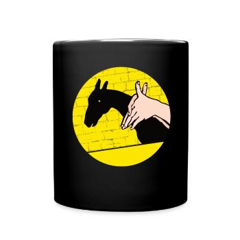 Handschattenpuppenspiel Puppen - Tasse einfarbig - Schwarz - Vorne