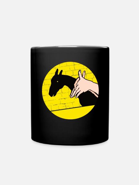 Handschattenpuppenspiel Puppen - Tasse einfarbig - Schwarz