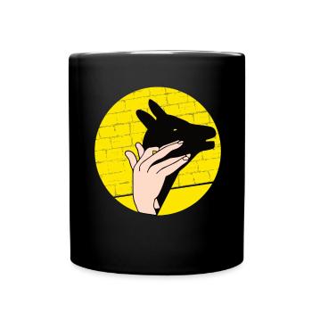 Handschattenpuppenspiel Puppen - Tasse einfarbig - Schwarz - Vorne
