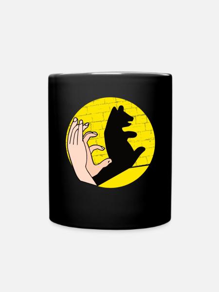 Handschattenpuppenspiel Puppen - Tasse einfarbig - Schwarz