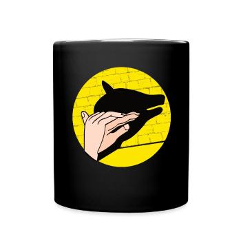 Handschattenpuppenspiel Puppen - Tasse einfarbig - Schwarz - Vorne