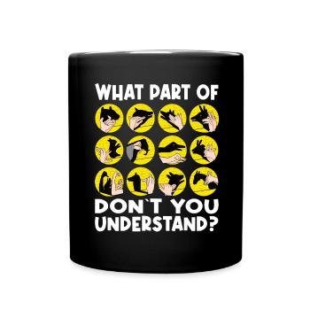 Handschattenpuppenspiel Puppen - Tasse einfarbig - Schwarz - Vorne