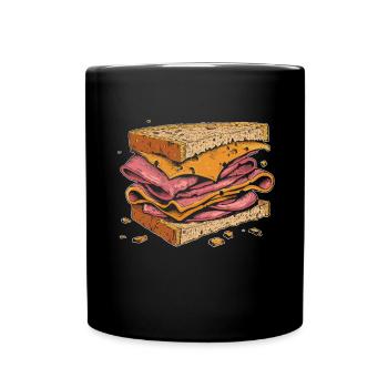 Sandwich Day Snack Celebration Sandwich - Full Colour Mug - black - Front