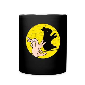 Handschattenpuppenspiel Puppen - Tasse einfarbig - Schwarz - Vorne