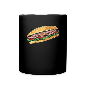 Sandwich Day Snack Celebration Sandwich - Full Colour Mug - black - Front