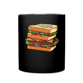 Sandwich Day Snack Celebration Sandwich - Full Colour Mug - black - Front