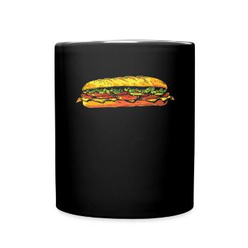 Sandwich Day Snack Celebration Sandwich - Full Colour Mug - black - Front