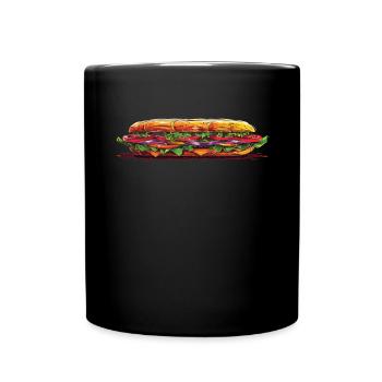 Sandwich Day Snack Celebration Sandwich - Full Colour Mug - black - Front