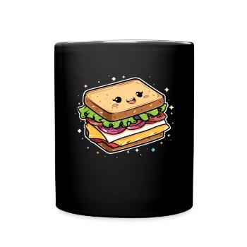 Sandwich Day Snack Celebration Sandwich - Full Colour Mug - black - Front