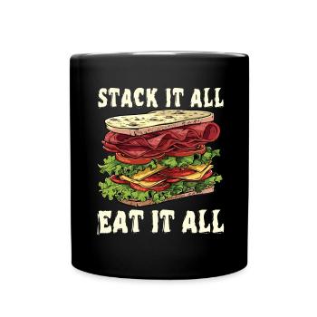 Sandwich Day Snack Celebration Sandwich - Full Colour Mug - black - Front