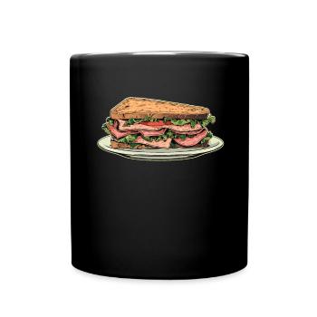 Sandwich Day Snack Celebration Sandwich - Full Colour Mug - black - Front
