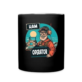Stolzer Amateurfunk-betreiber - Tasse einfarbig - Schwarz - Vorne