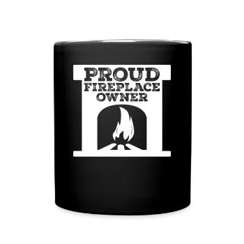 Oven Fireplace Firewood - Full Colour Mug - black - Front
